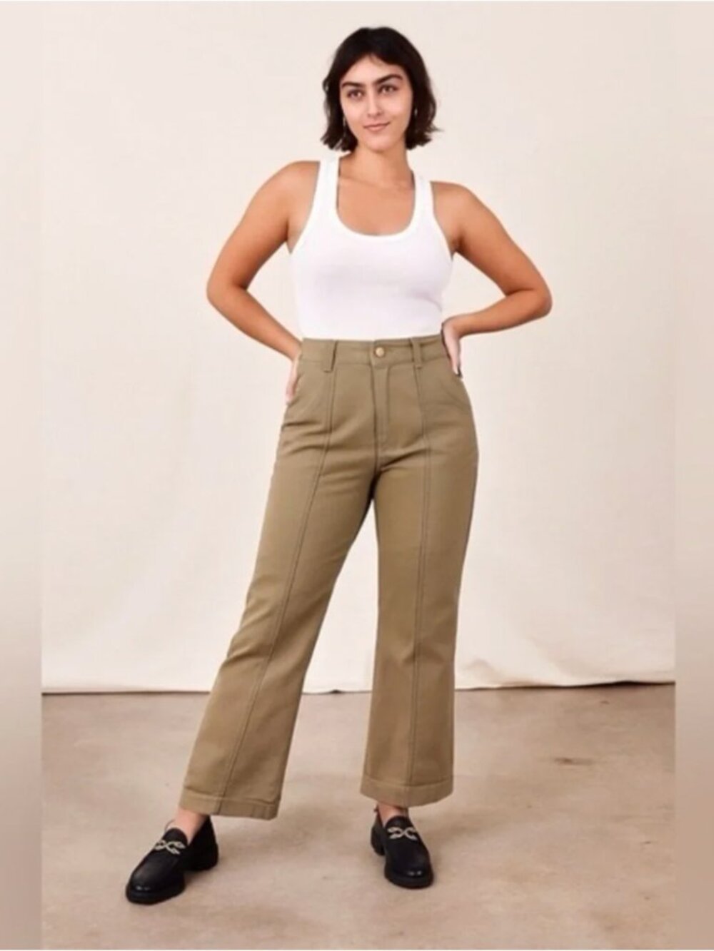 Big Bud Press Western Pants Tan Sand Wide Leg High Rise L